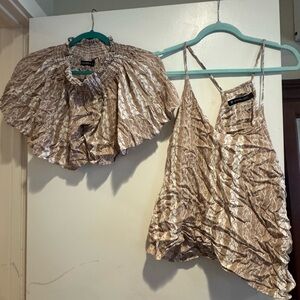 Elegant Beige Women's Top